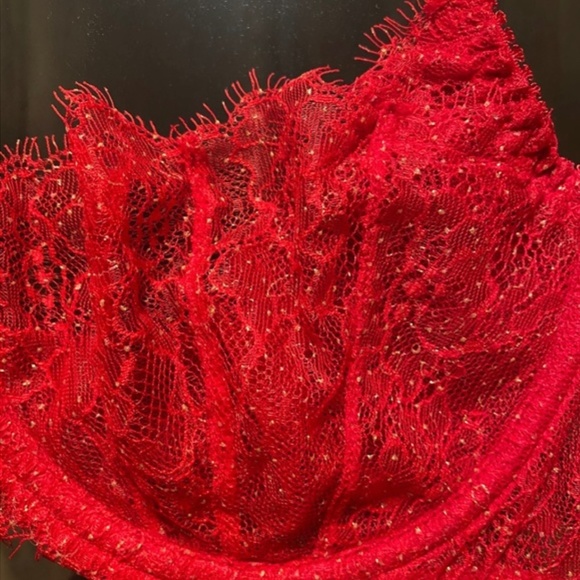 NWT red Agent Provocateur Grace lace bra 32DD - Picture 7 of 8